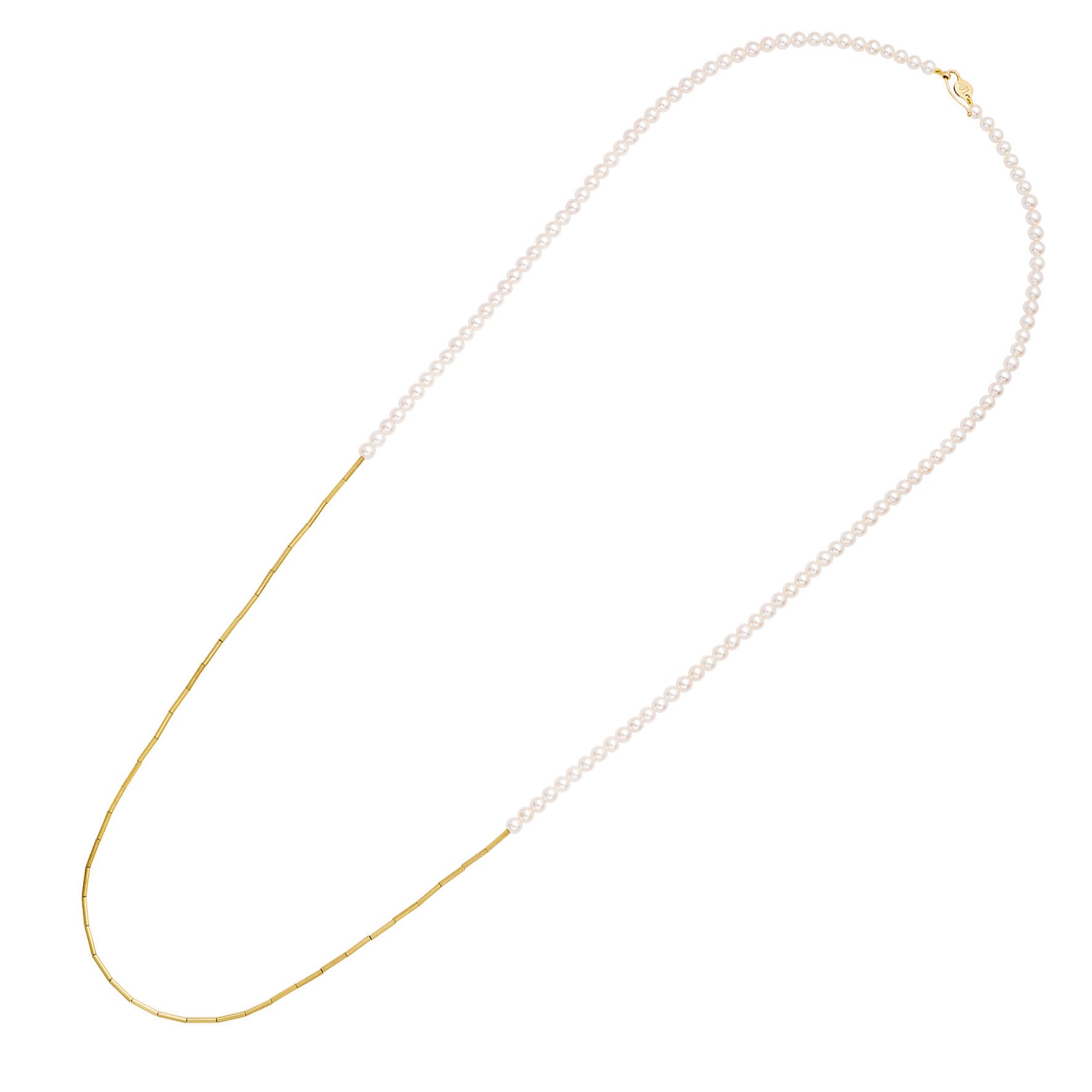 Aimée Aimer Tiare sautoir or jaune perles de culture 80 cm