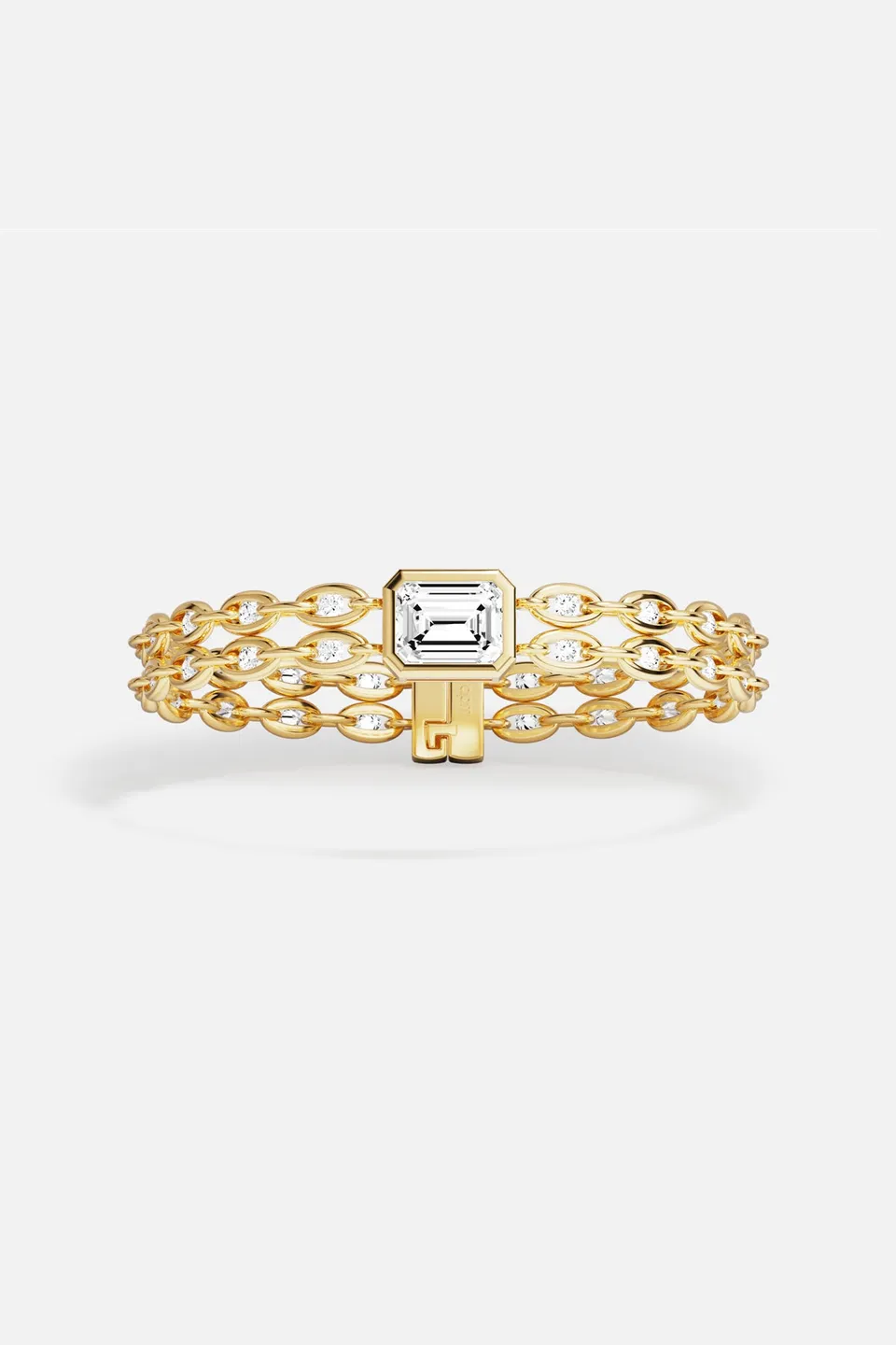 APM Monaco Soleil Enchaîné Bracelet doré M 18 cm chaîne