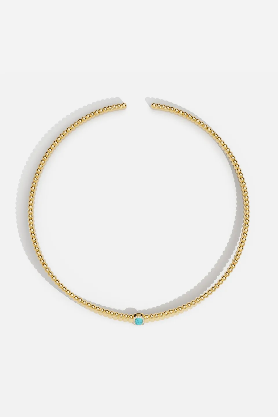 APM Monaco Méditerranée Les Calanques choker turquoise doré