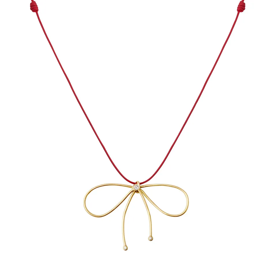 Aimée Aimer Nœud de Paris collier or jaune diamants bleu marine