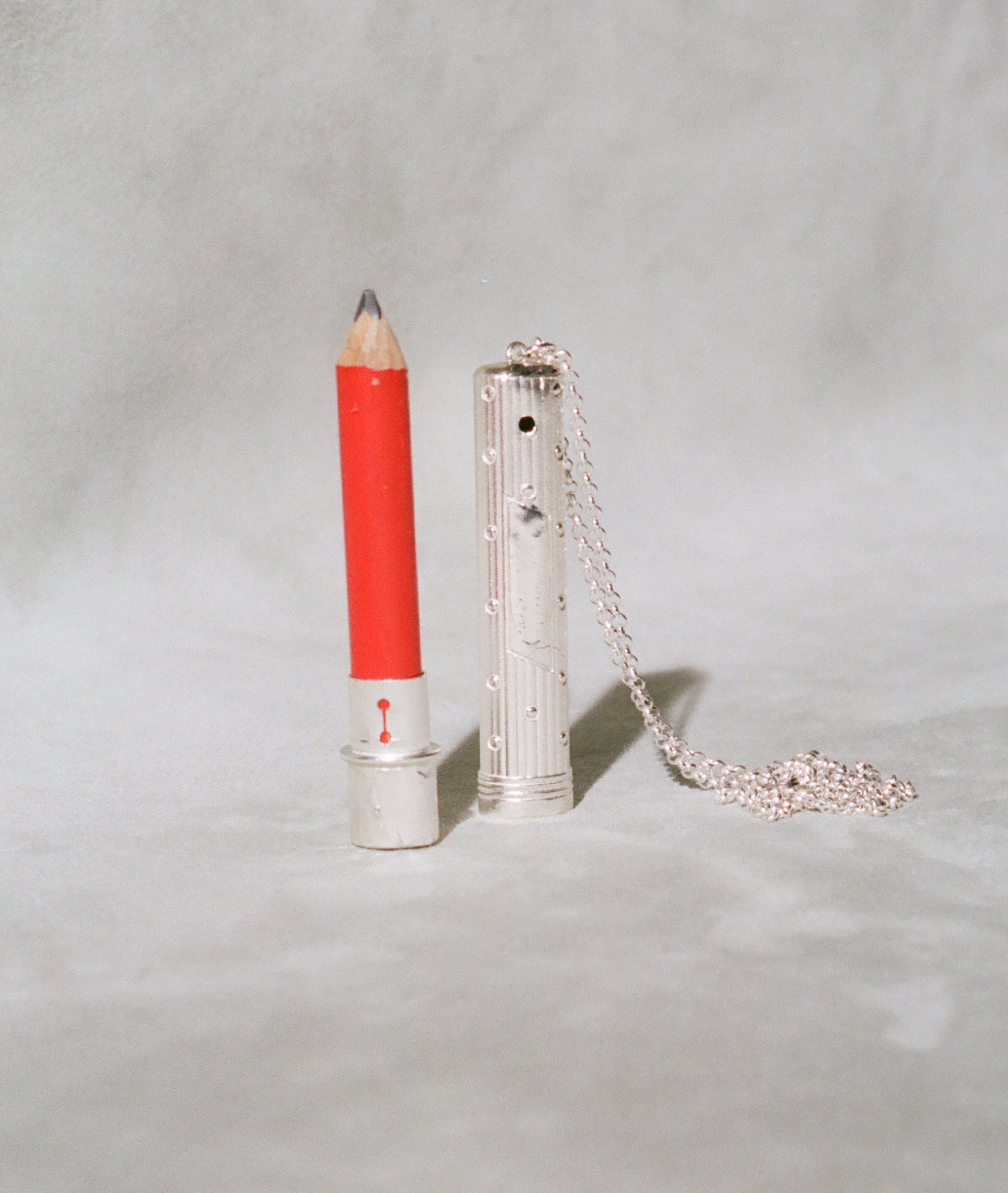 Alighieri Annotator collier argent crayon rouge gravable