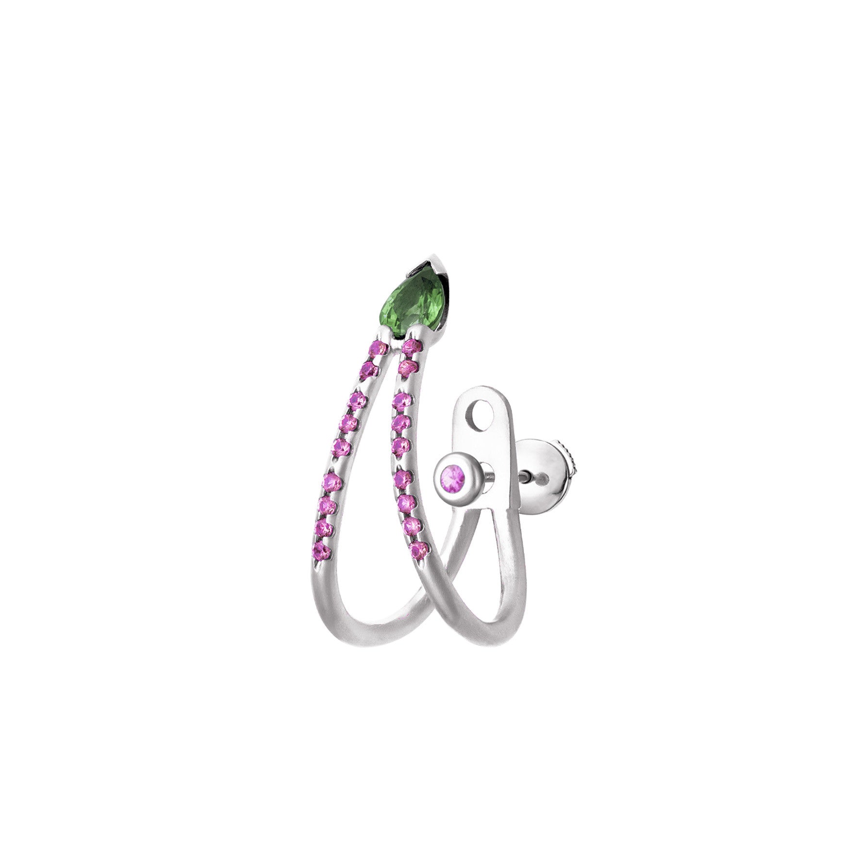 Aimée Aimer SkyLiane boucle d’oreille or blanc tsavorite unité