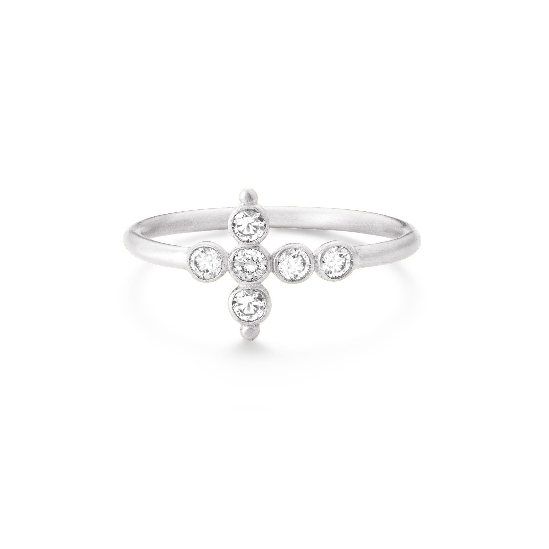 Aimée Aimer Petit AA Promessa bague or blanc diamants taille 52