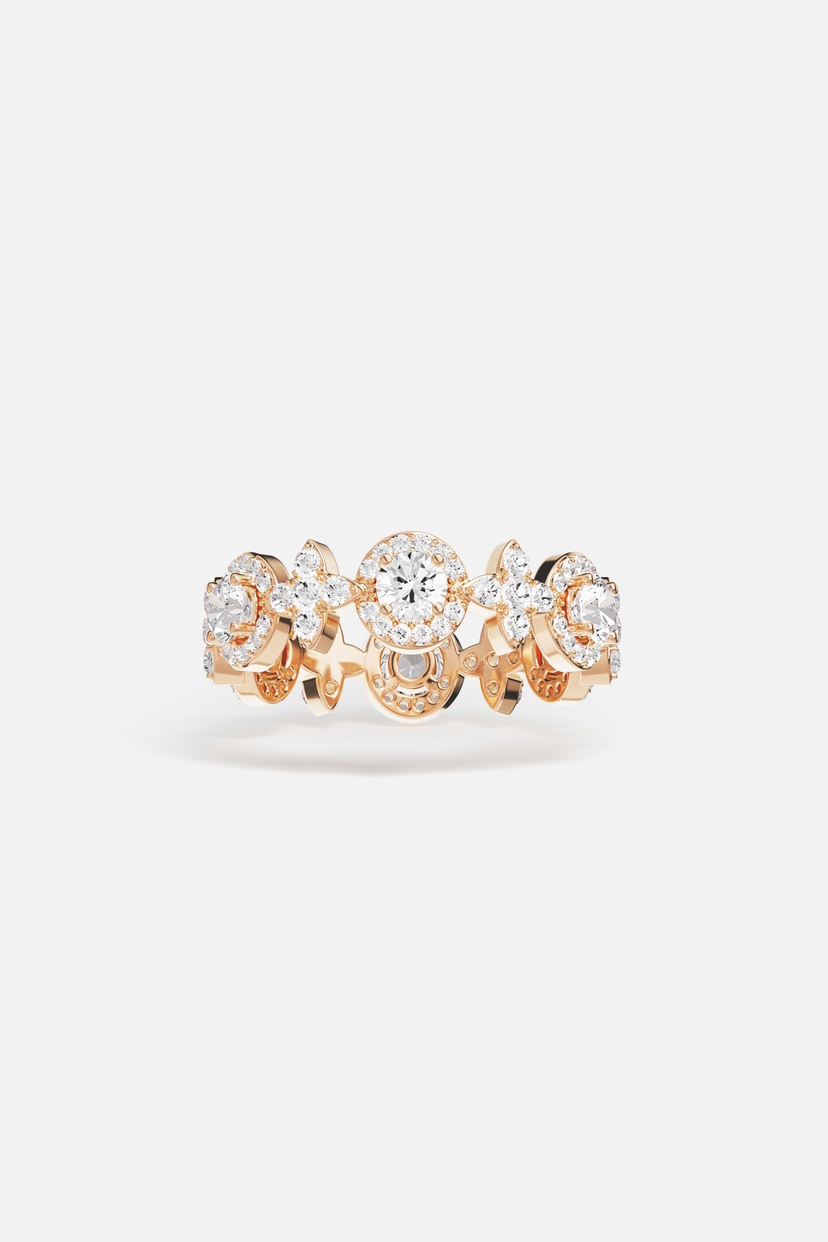 APM Monaco Météorites Glamour bague or rose pavé zircons