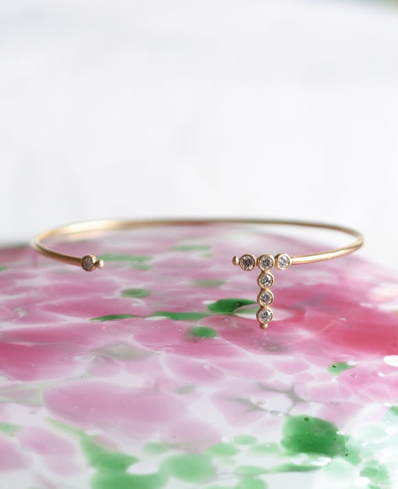 Aimée Aimer AA bracelet or jaune diamants taille 16