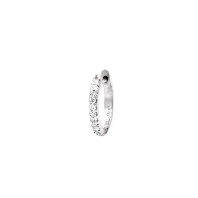Aimée Aimer Bi créole or blanc diamants boucles d'oreilles paire