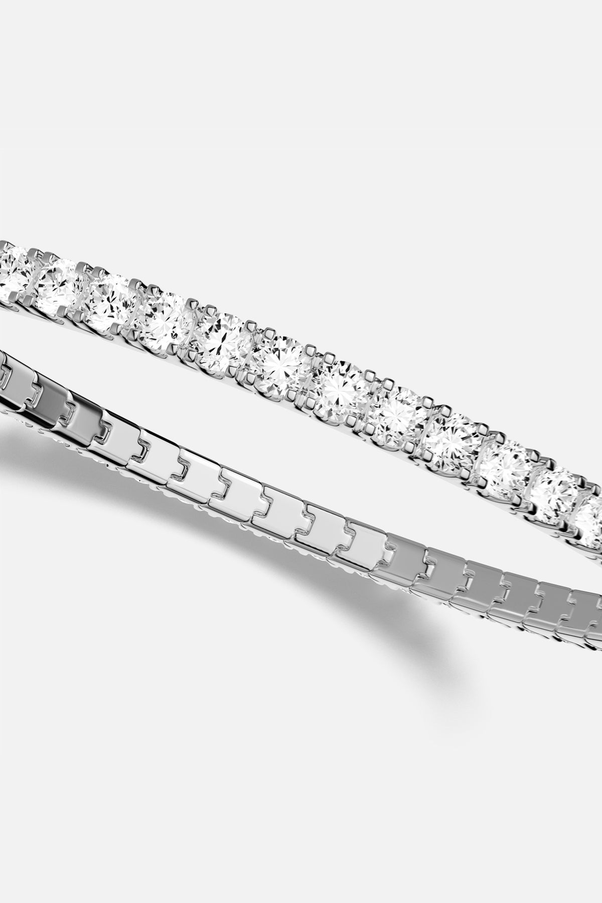 APM Monaco Lumière Tennis Bracelet blanc 18 cm