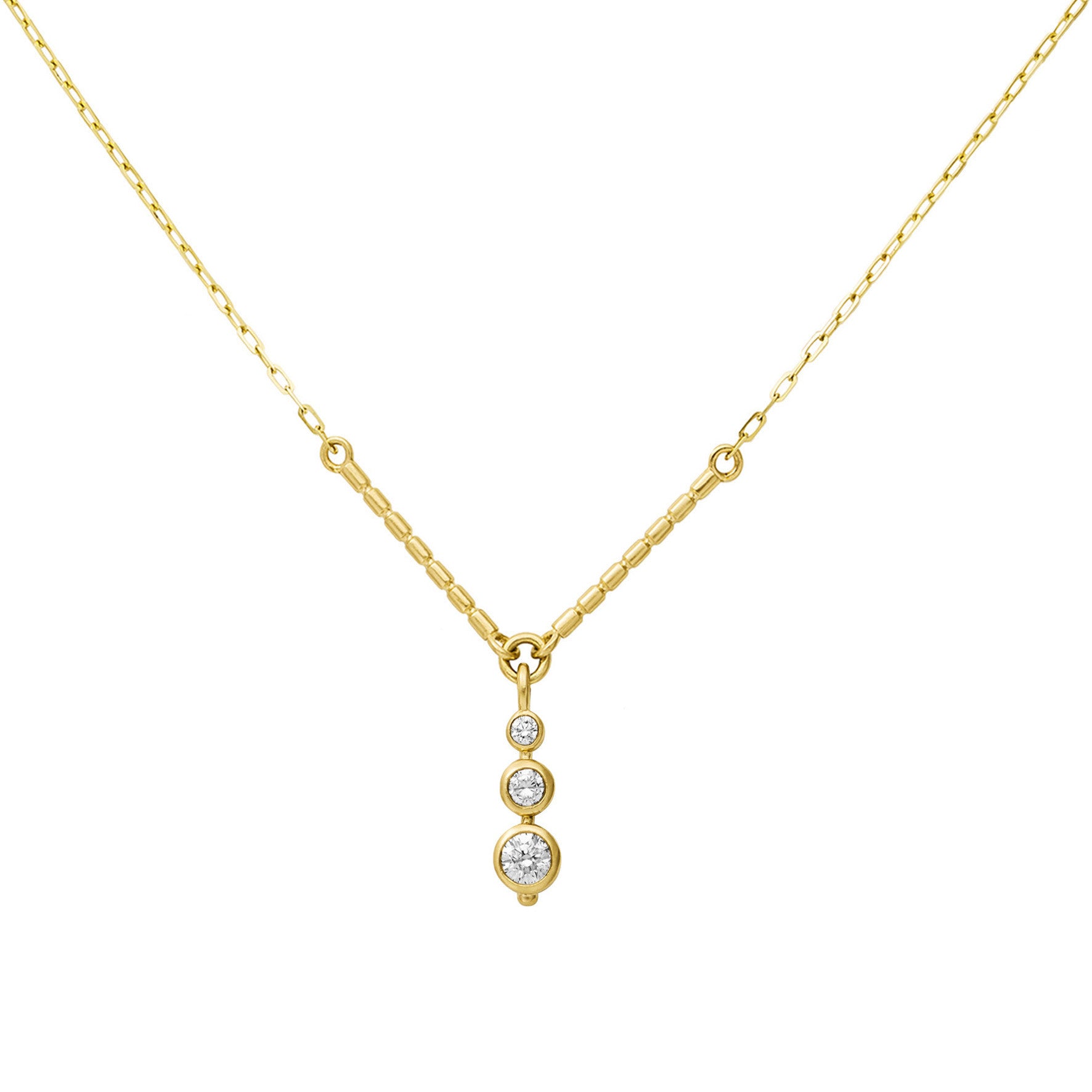 Aimée Aimer Folles Iguazu collier or jaune diamants 43 cm