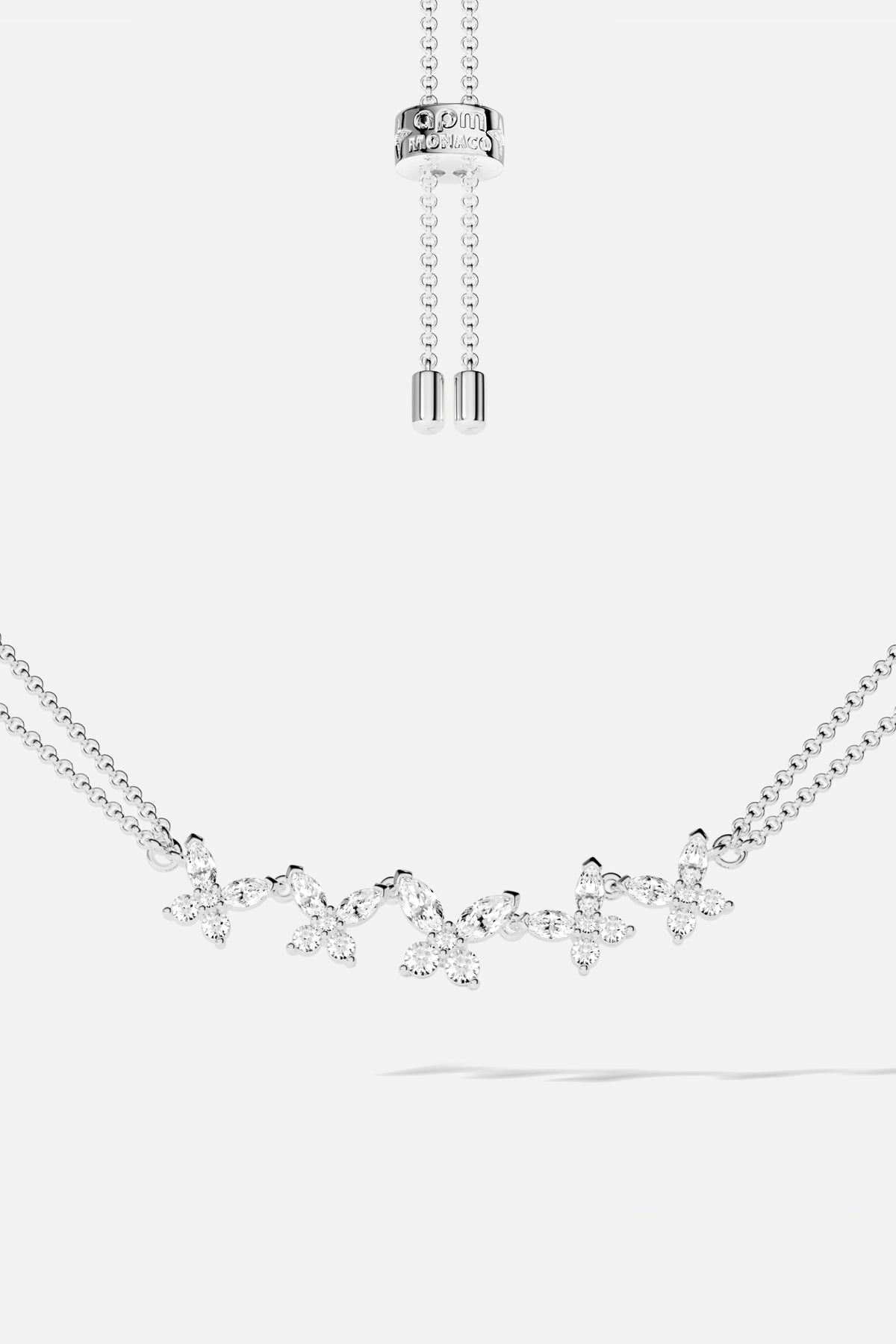 APM Monaco Lumière Papillon collier argent 38-65 cm