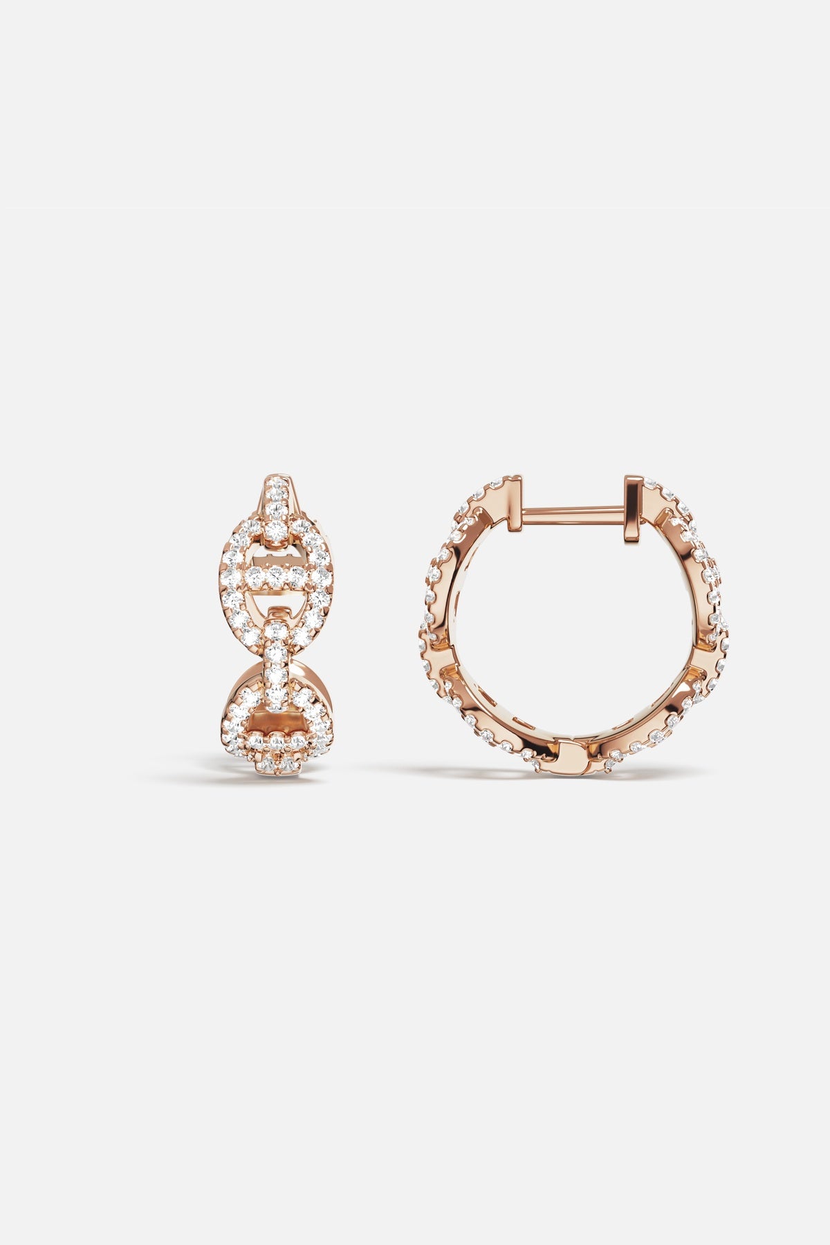 APM Monaco Yacht Club Marine Boucles or rose zircons