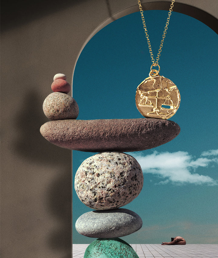 Alighieri The Libra Medallion collier or 9 carats