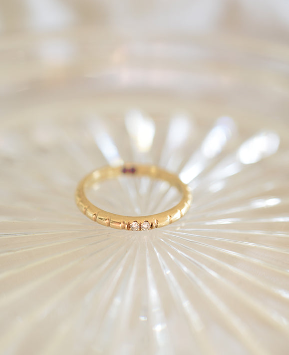 Aimée Aimer Lignes F. bague Petites Lignes F. (2) or jaune rubis