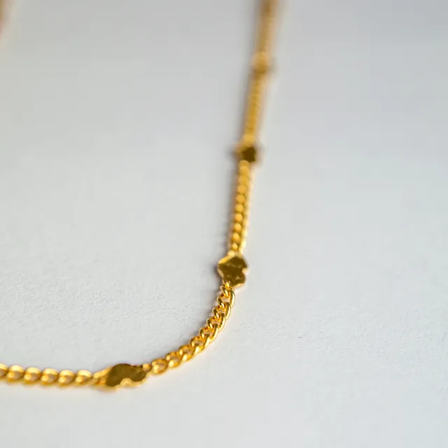 Adorabili Chaîne de cœur collier doré Medium 42 cm