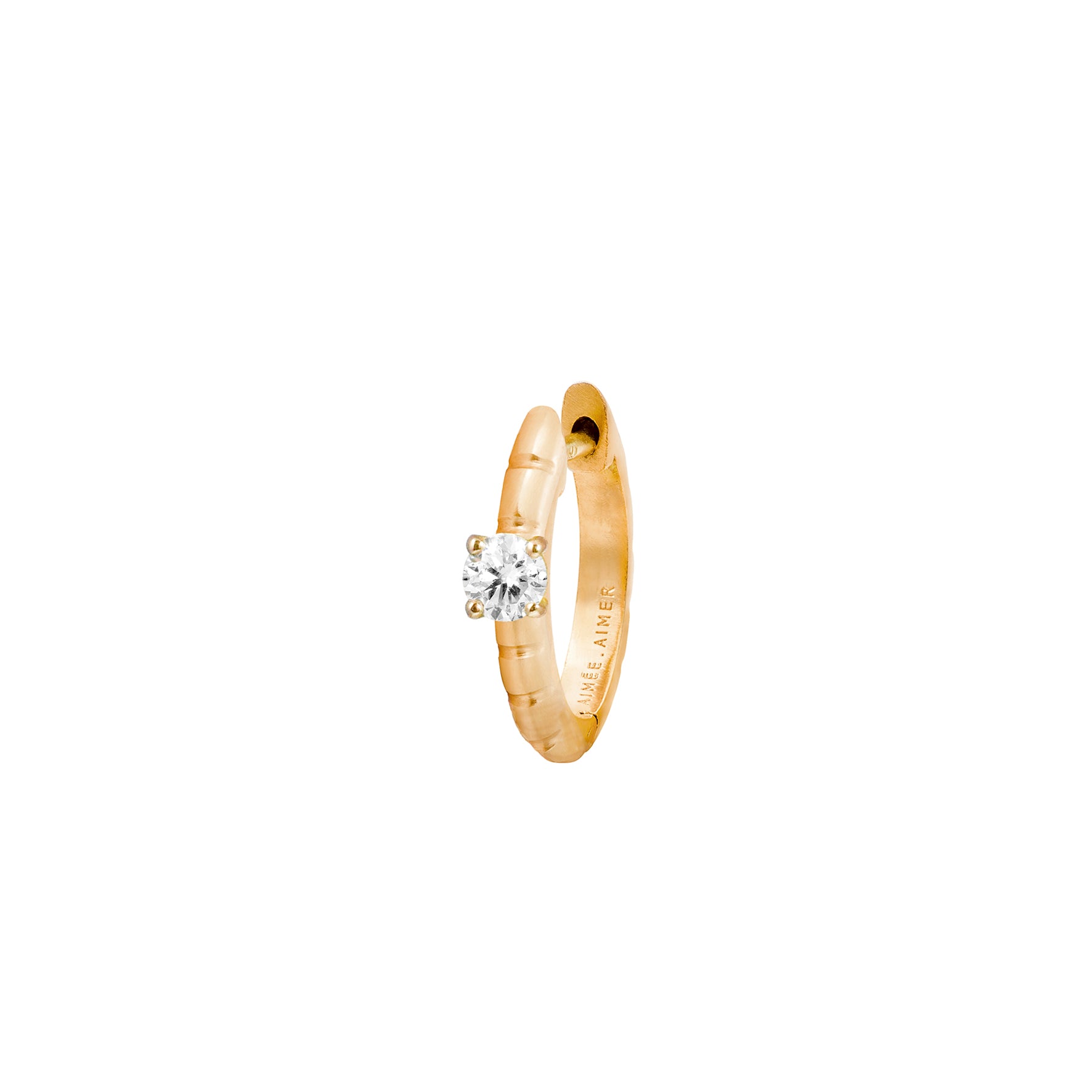Aimée Aimer Spicy Love créole or rose diamant paire