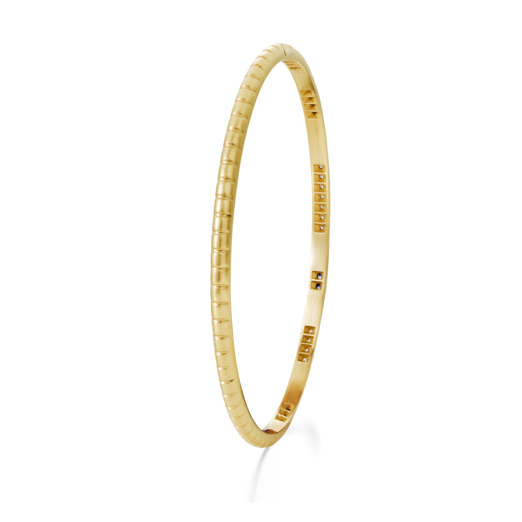 Aimée Aimer Lignes F. bracelet jonc or jaune diamants 15-17 cm