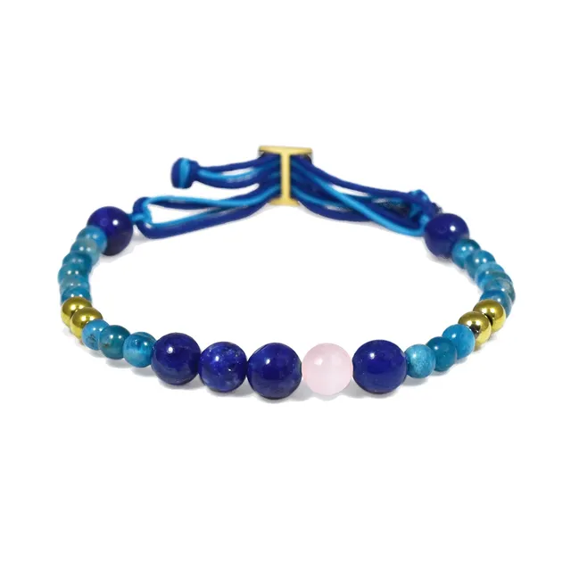 Aimée Aimer Bel Aloha Perlé bracelet or lapis lazuli taille unique