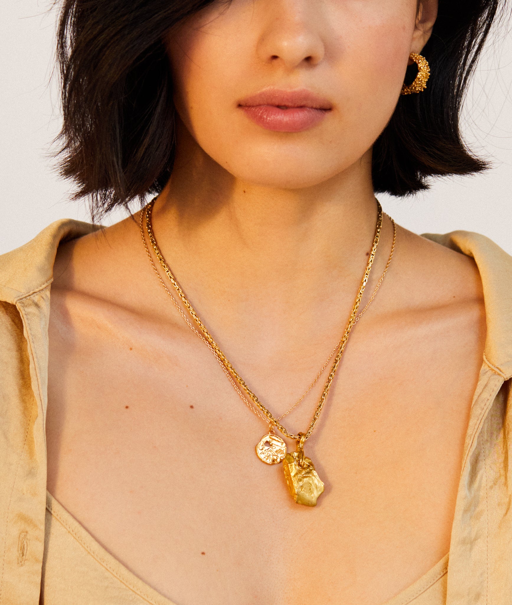 Alighieri Aquarius Medallion collier or verseau