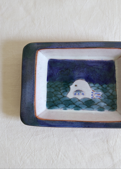 Cloutier Oiseau Bleu vide-poche céramique 21 cm bleu