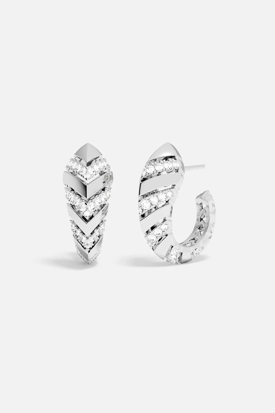 APM Monaco Festival Kâa Créoles argentées zirconium blanc