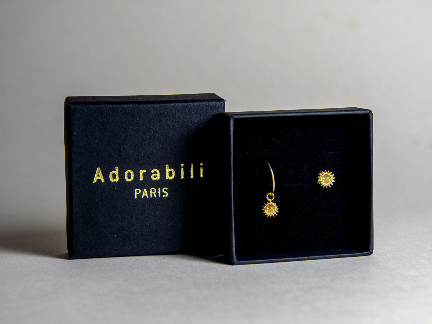 Adorabili Duo Elise Sunny boucles soleil laiton doré 1,2 cm