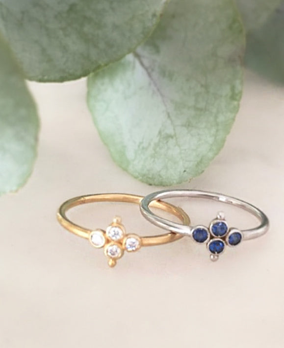 Aimée Aimer Delta bague or jaune diamants taille 52