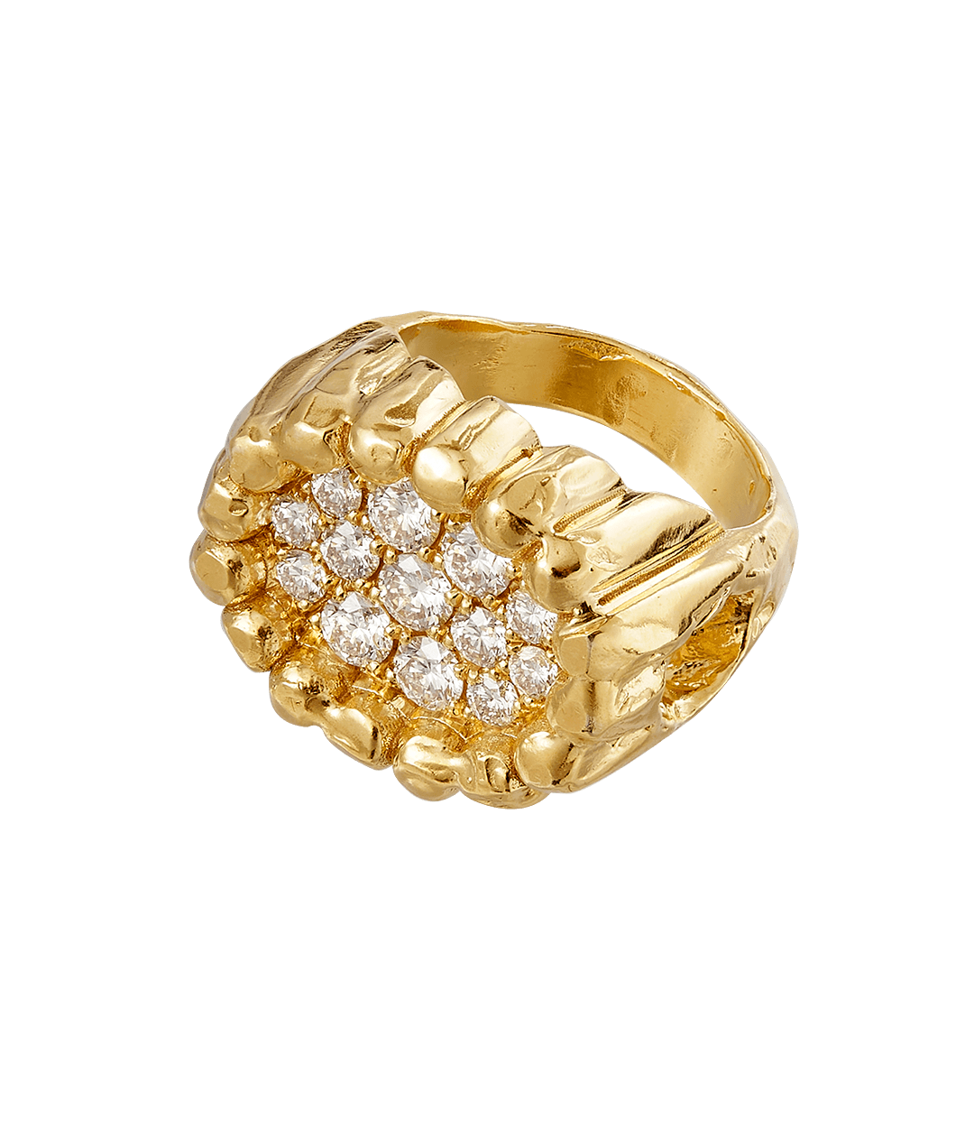 Alighieri The Ruins bague pavé diamant or 9ct taille M