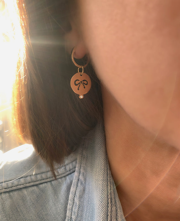 Aimée Aimer Petite Créole or jaune 11 mm paire satinée