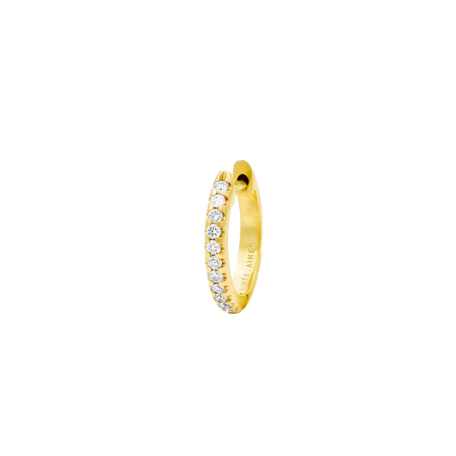 Aimée Aimer Bi Créole Or Jaune Diamants à l'Unité