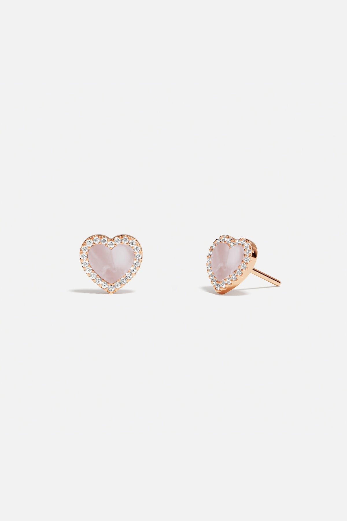 APM Monaco Méditerranée Cœur clous nacre rose