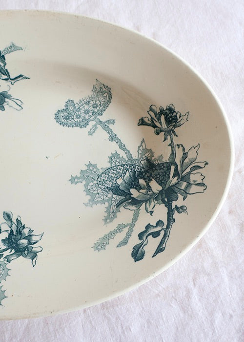 Aimée.Aimer Art de la Table Plat Herbier Terre de Fer 36,5 cm