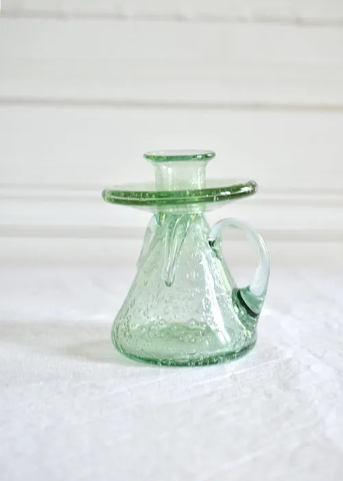 Aimée Aimer Pétulant bougeoir verre soufflé amande 13 cm