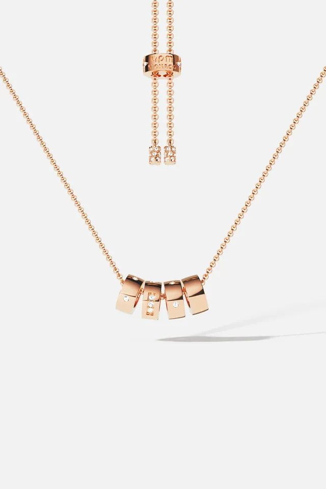 APM Monaco Morse Code LOVE collier or rose message