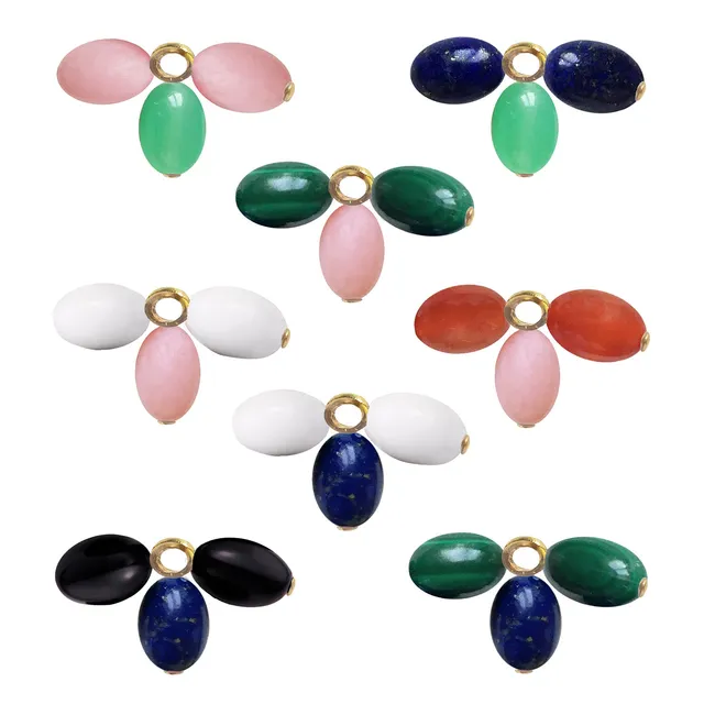 Aimée Aimer Tiare Charm lapis lazuli chrysoprase or jaune x1