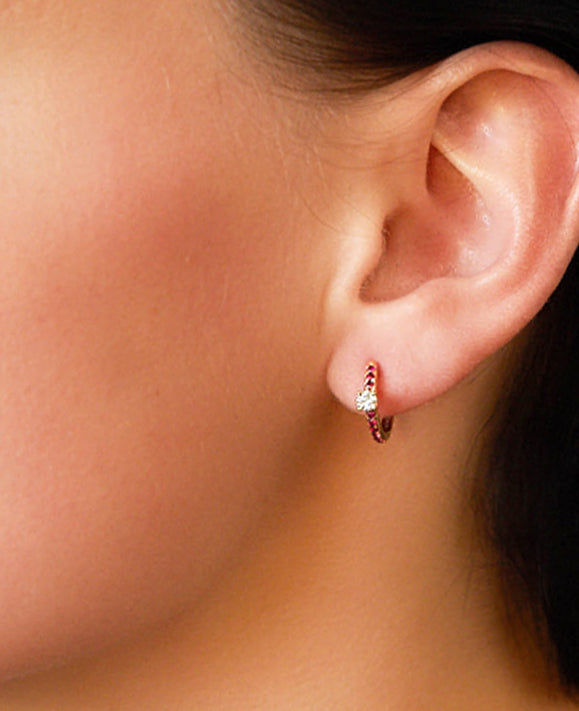 Aimée Aimer Spicy Love créole or jaune diamant rubis unité