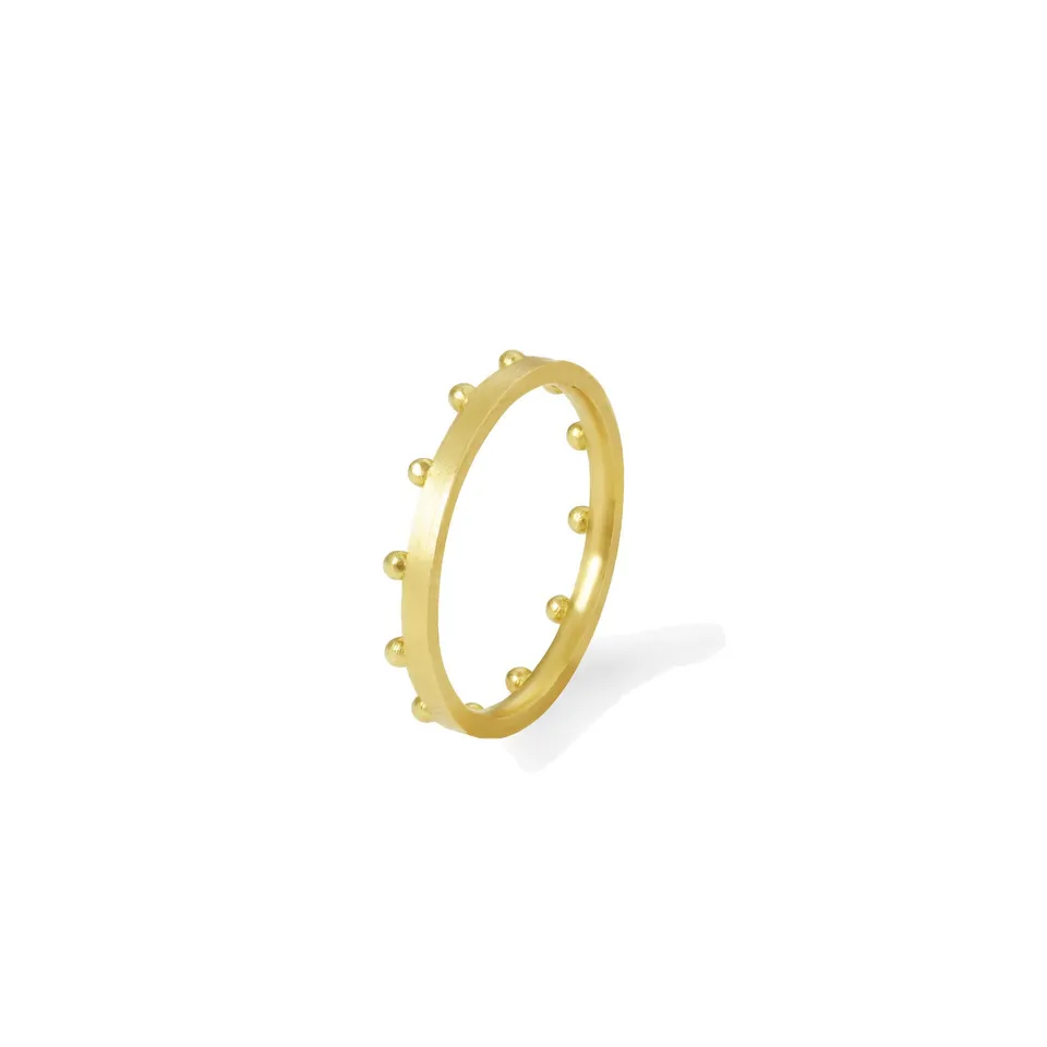 Aimée Aimer Bagues bague grains or jaune taille 50 gravure offerte