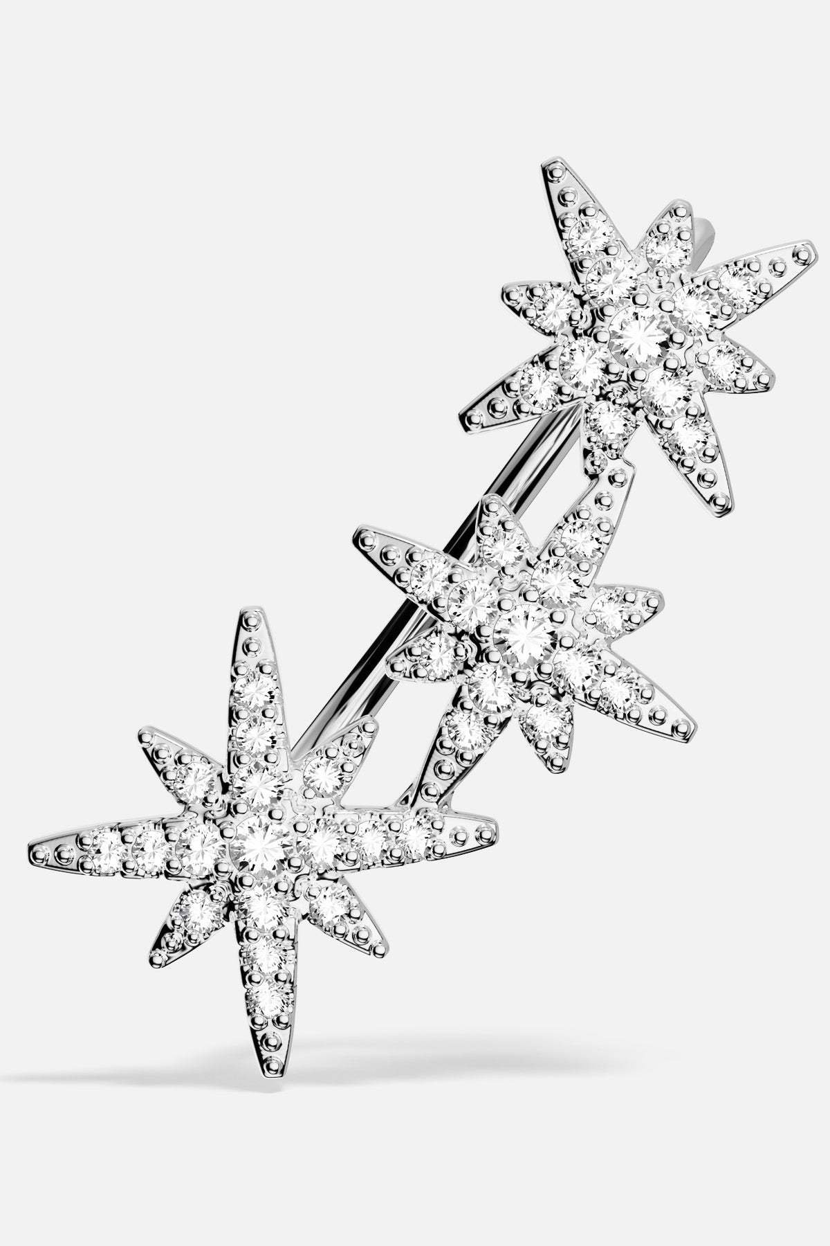 APM Monaco Météorites boucles asymétriques blanc zircon