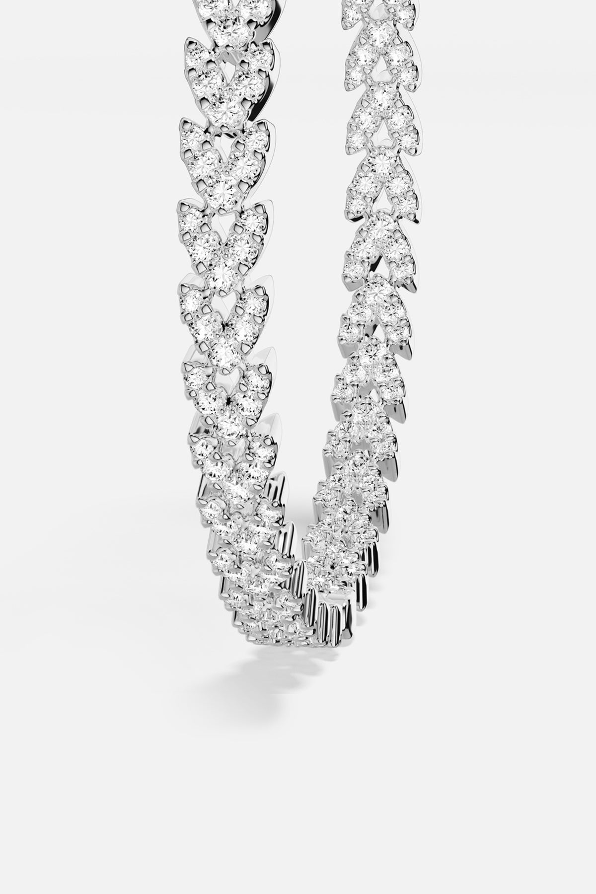 APM Monaco Automne Couture créoles blanc 44,2 mm