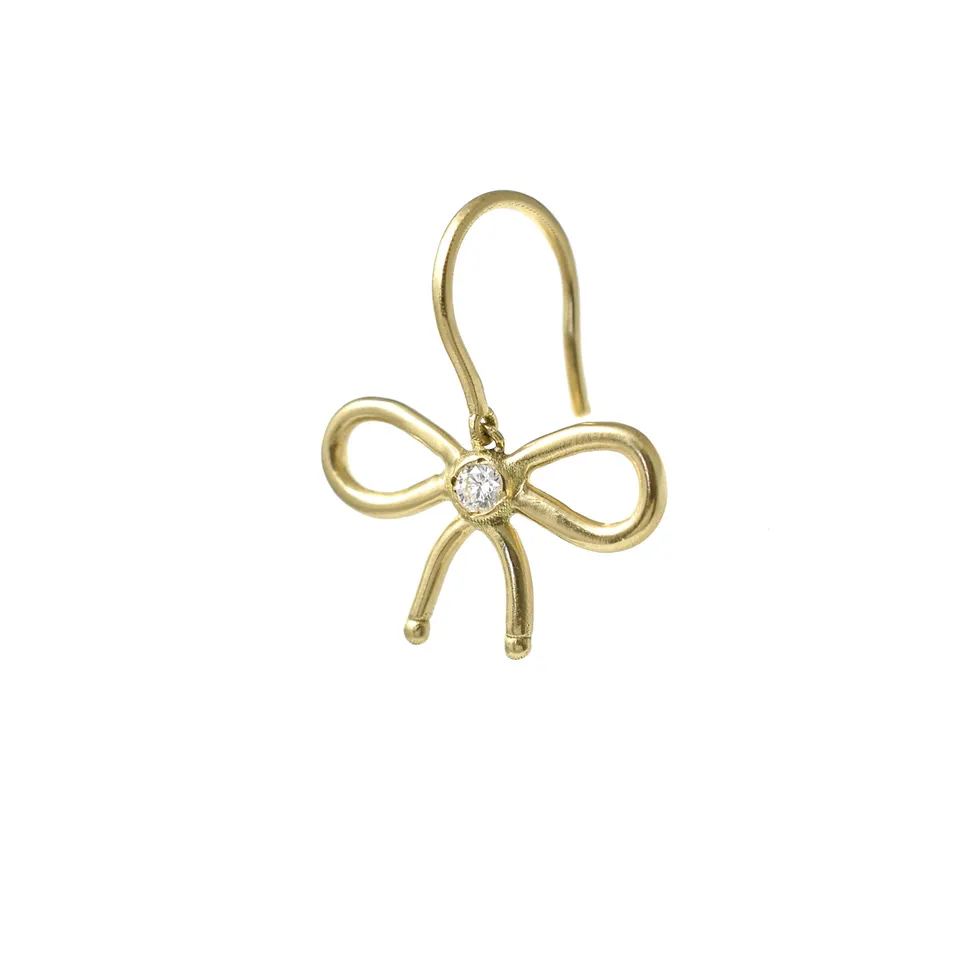 Aimée Aimer Nœud de Paris boucle or jaune diamant paire