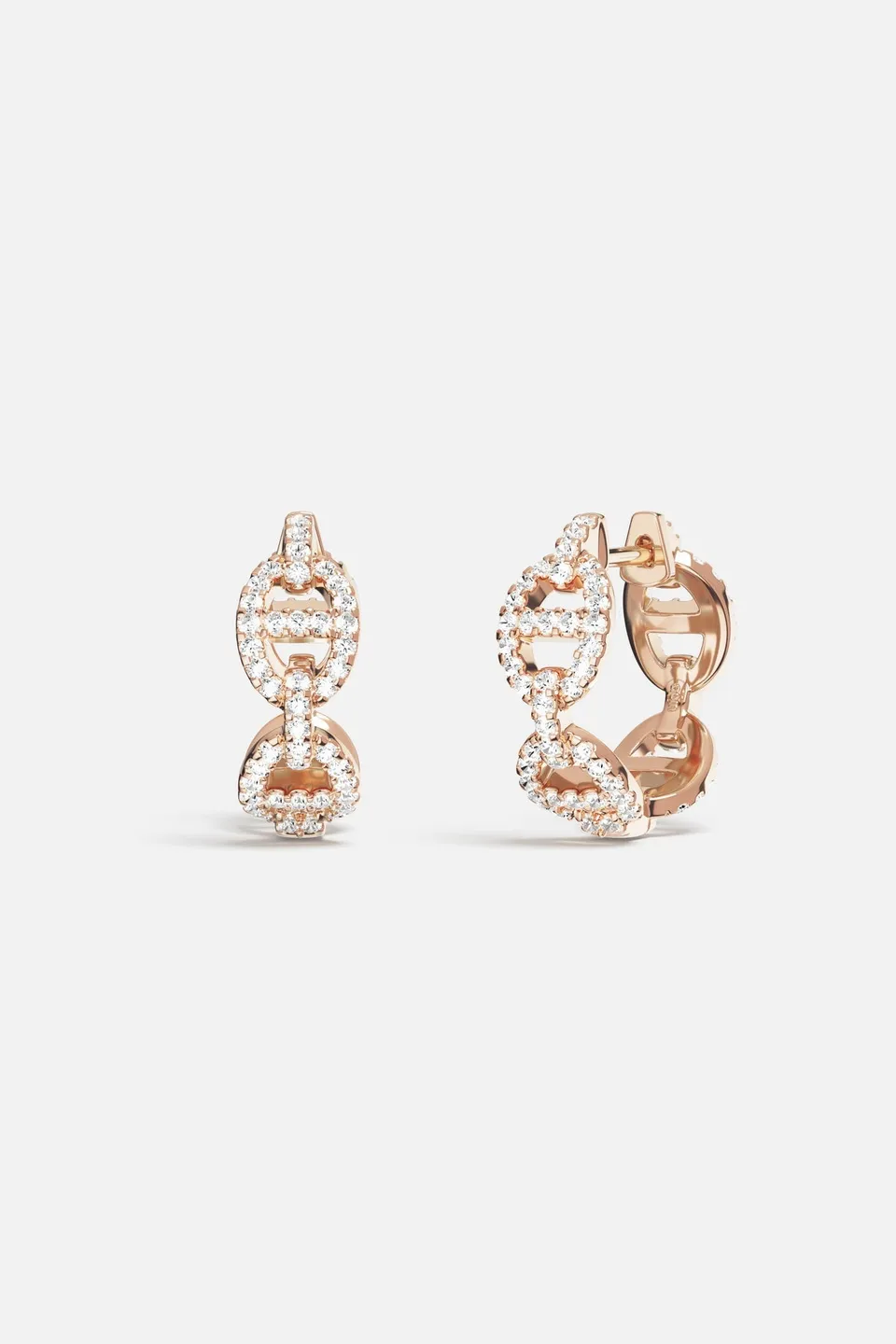 APM Monaco Yacht Club Marine Boucles or rose zircons