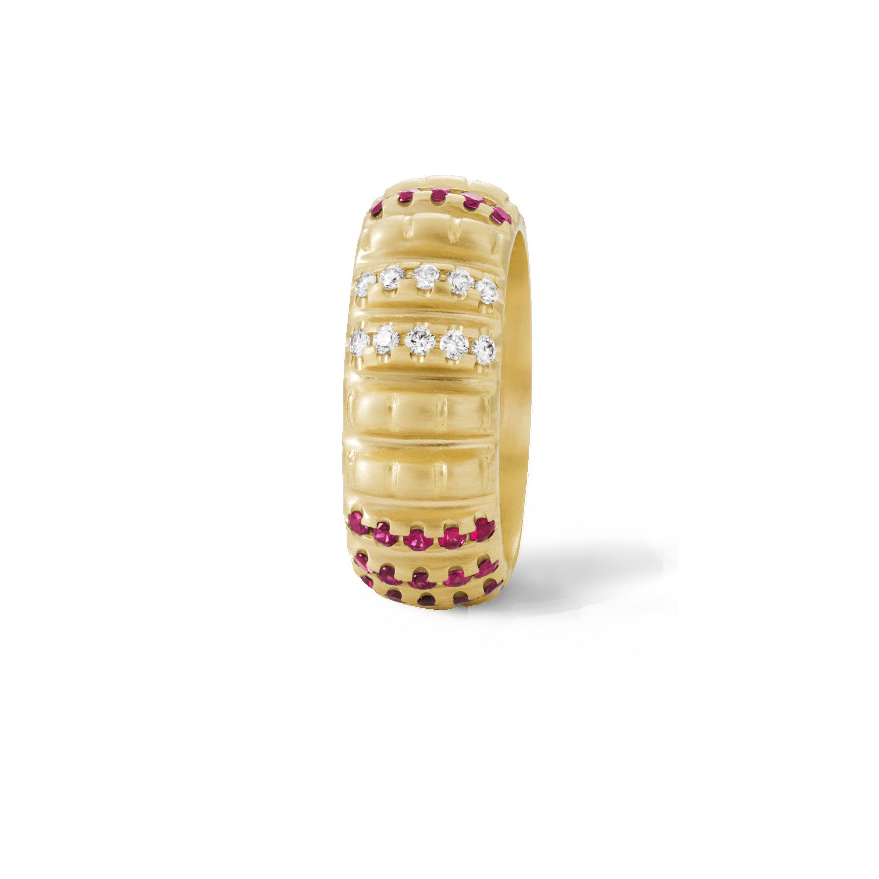 Aimée Aimer Lignes F. bague or jaune rubis taille 52