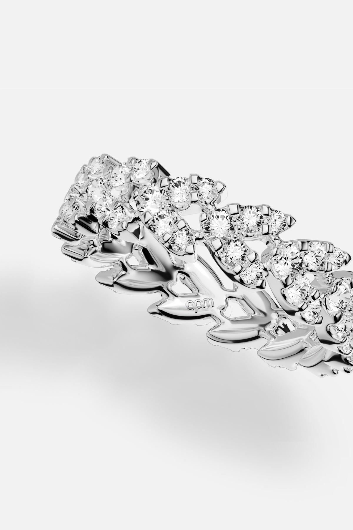 APM Monaco Automne Couture bague pavé blanc taille 42 zircons