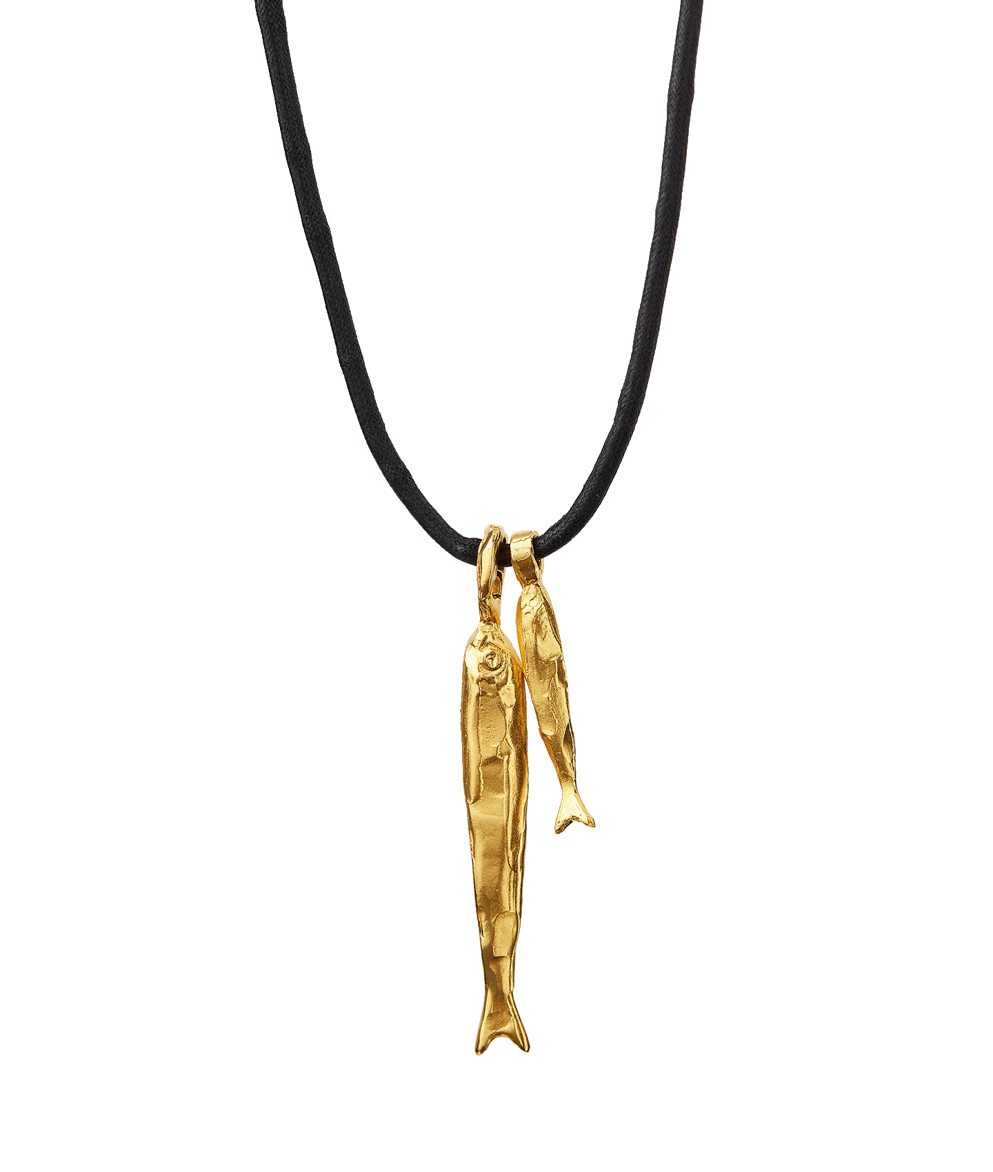 Alighieri Gone Fishing collier cordon poissons plaqué or