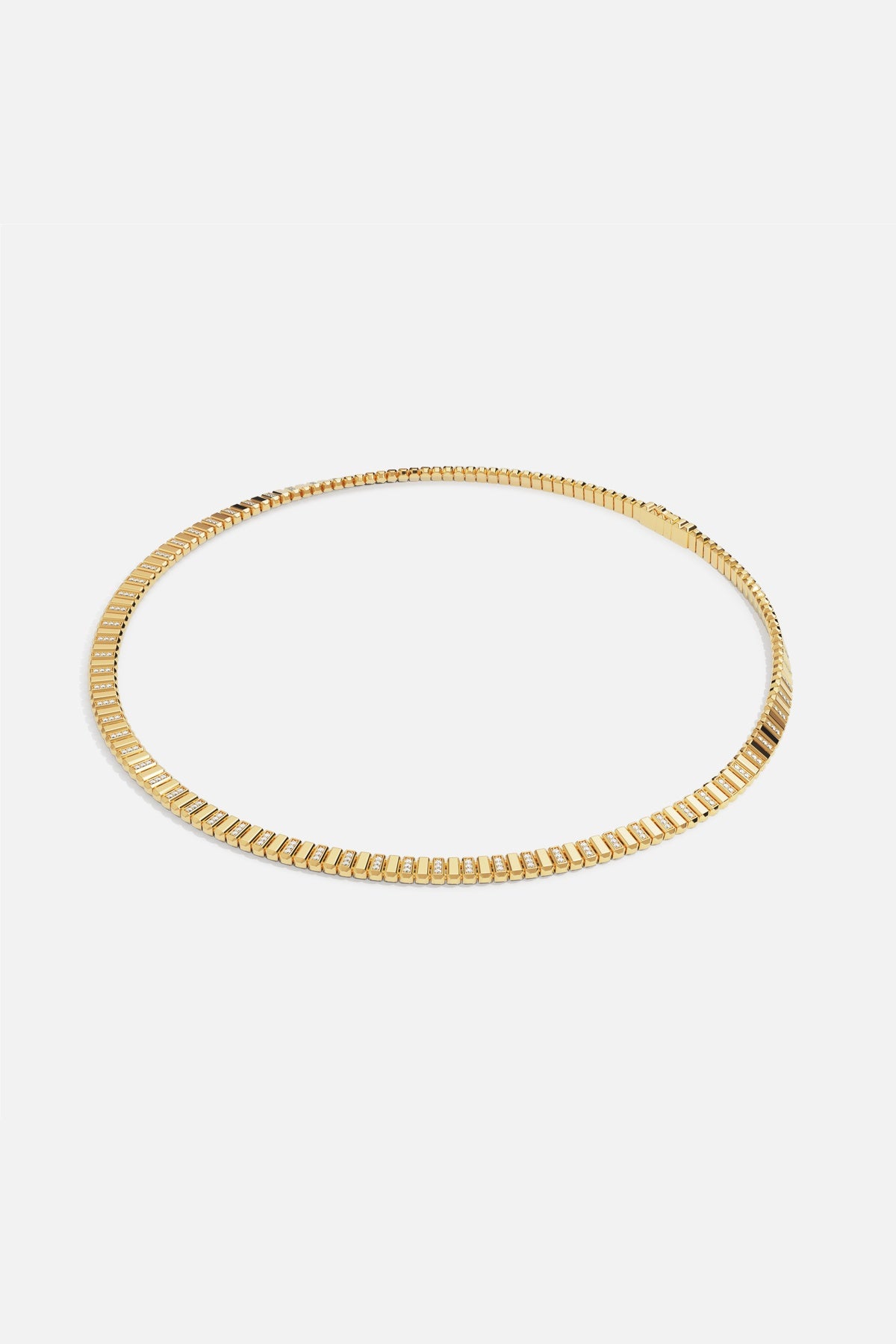 APM Monaco Automne Graphique choker or jaune 40 cm