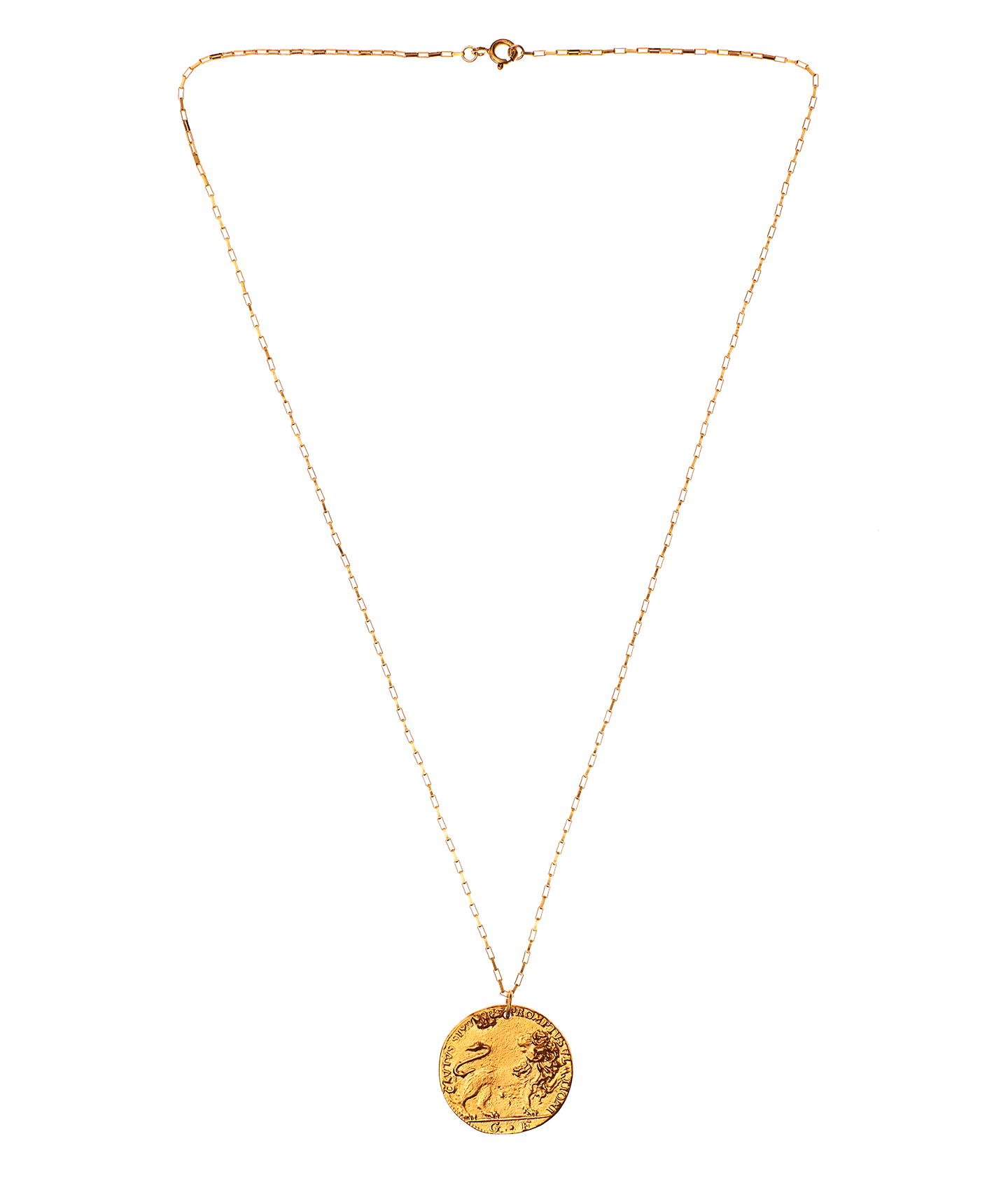 Alighieri Il Leone Medallion collier plaqué or