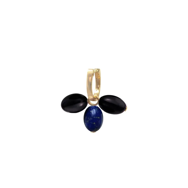 Aimée Aimer Tiare Créole Or Jaune Onyx Lapis Unité