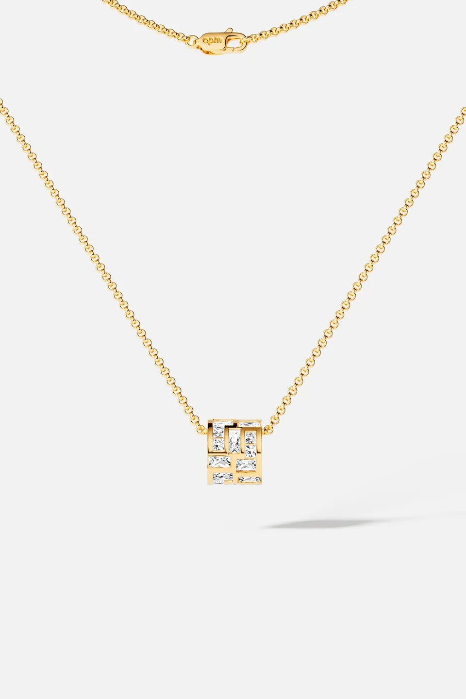 APM Monaco Festival Ice Collier Or Ajustable Zircons Baguette