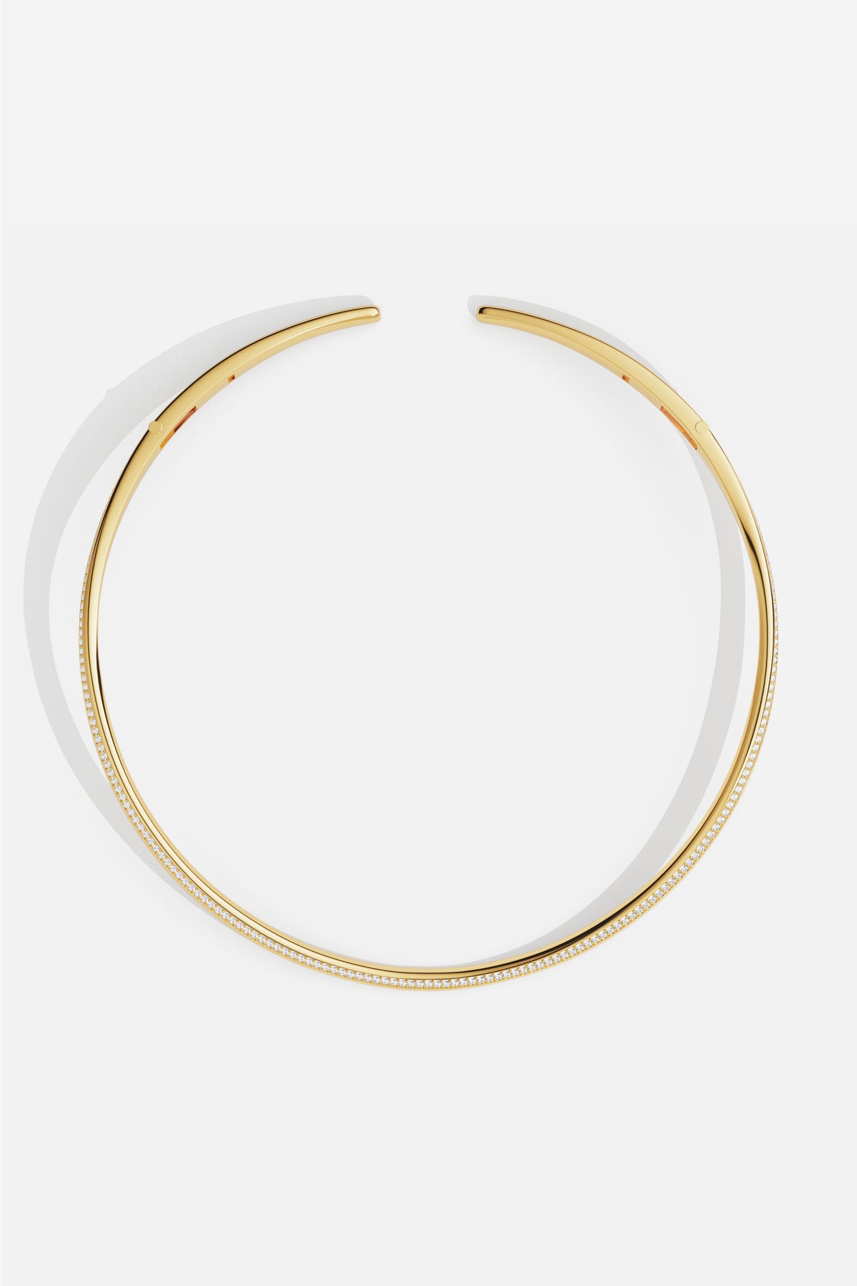 APM Monaco Croisette Riviera choker doré zircon 13 cm