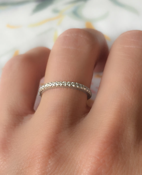 Aimée Aimer Bi bague or blanc diamants alliance taille 52
