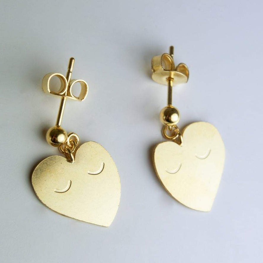 Adorabili Big Pampilles boucles pampilles Cœurs boule 4 mm doré