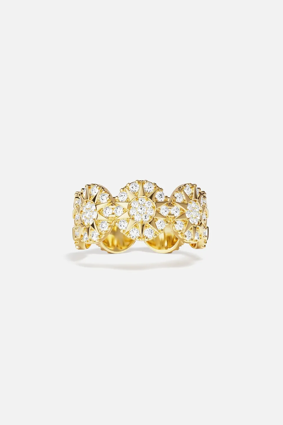 APM Monaco Soleil bague soleil dorée zircons